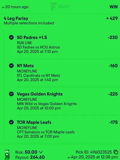 Parlay P Money Team Wins