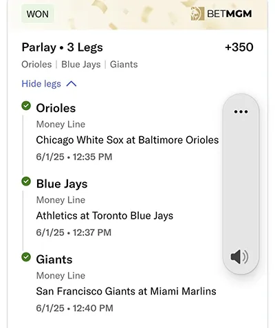Parlay P Money Team Wins