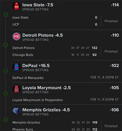 Parlay P Money Team Wins