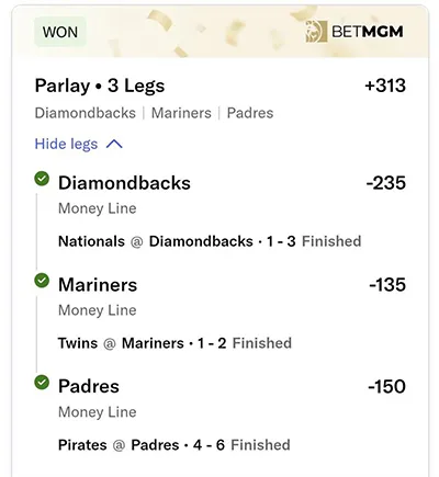 Parlay P Money Team Wins