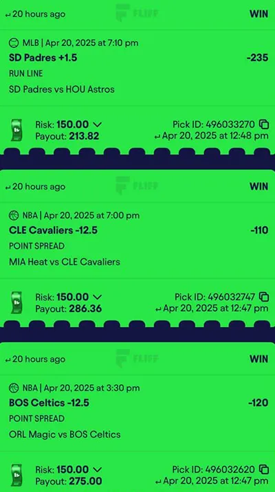 Parlay P Money Team Wins