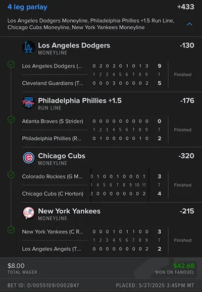Parlay P Money Team Wins