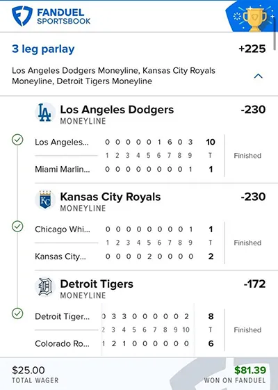 Parlay P Money Team Wins