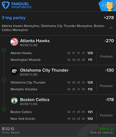 Parlay P Money Team Wins