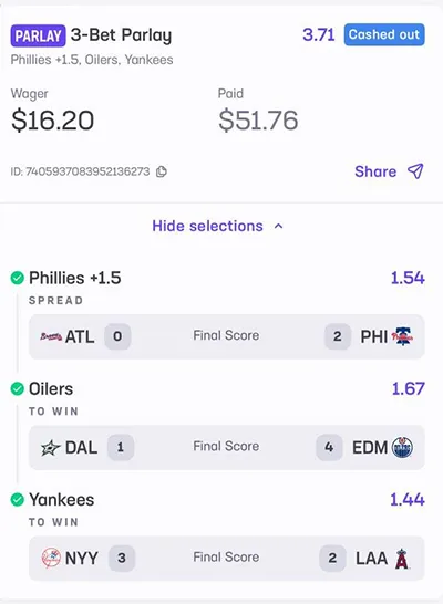 Parlay P Money Team Wins