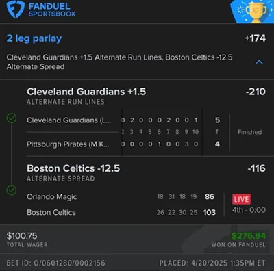 Parlay P Money Team Wins
