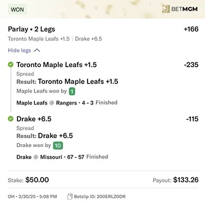 Parlay P Money Team Wins
