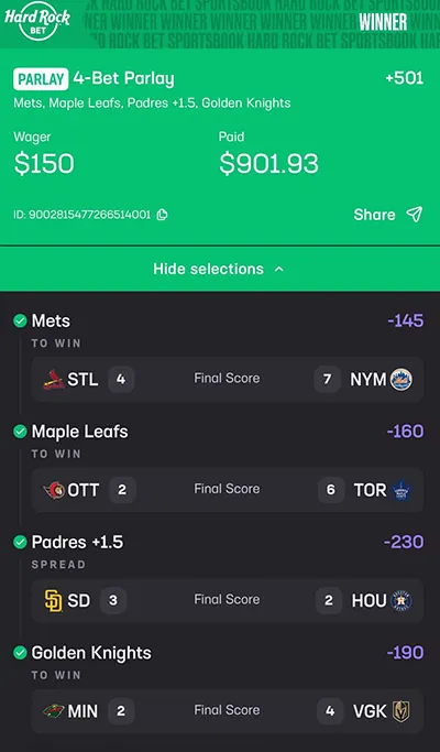Parlay P Money Team Wins