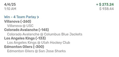 Parlay P Money Team Wins