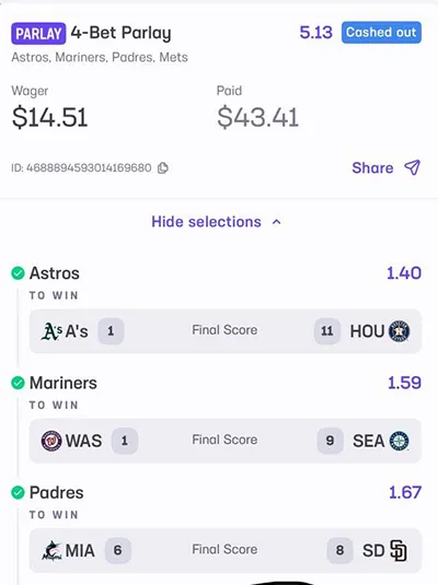 Parlay P Money Team Wins