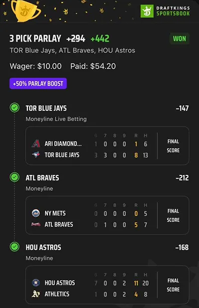 Parlay P Money Team Wins