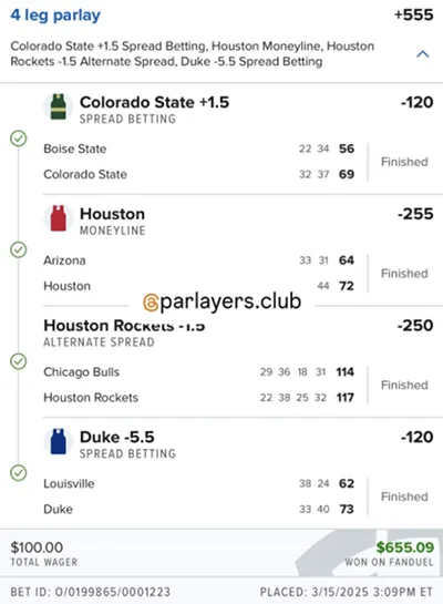 Parlay P Money Team Wins