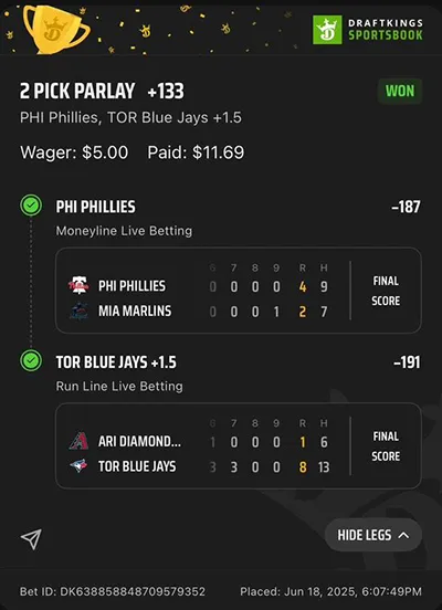 Parlay P Money Team Wins