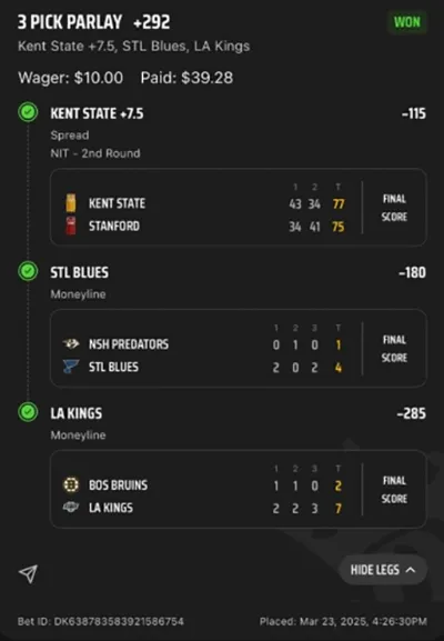 Parlay P Money Team Wins