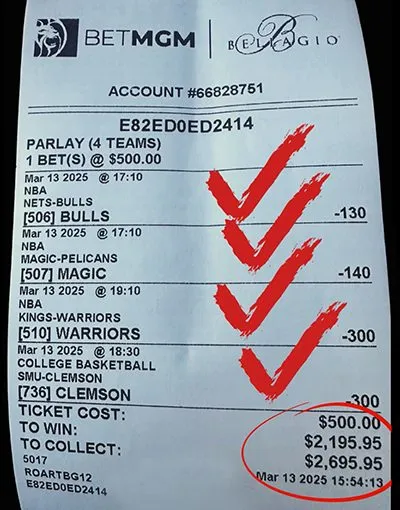Parlay P Money Team Wins